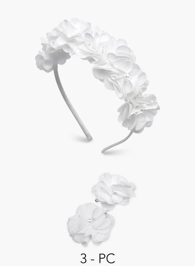 Flora Bella By Shoexpress Set Of 3 Hairband With Hair Clip Ramadan Collections